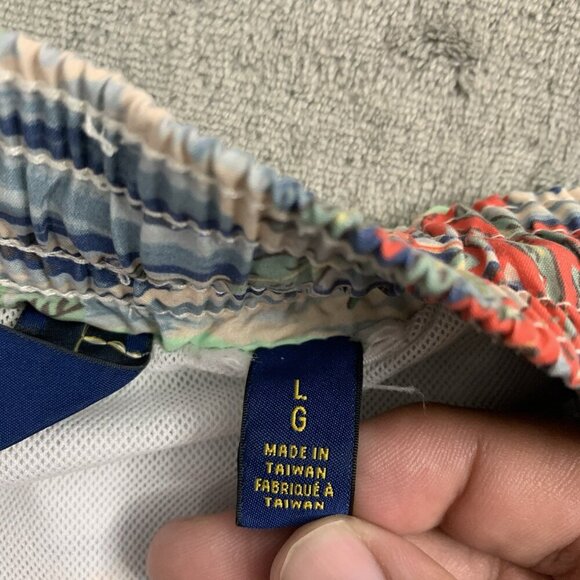 Polo Ralph Lauren Shorts Mens Large Swim Trunks Lined Hawaiian Floral Hula Girls - Picture 2 of 10